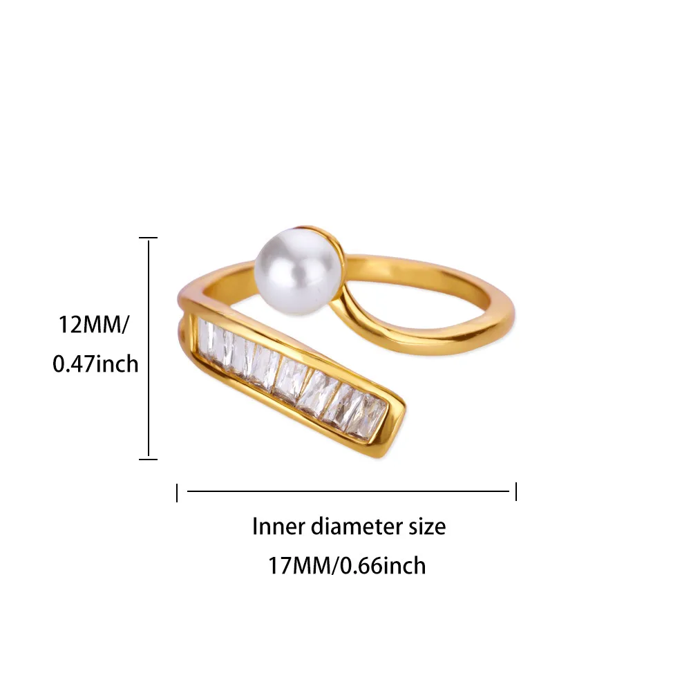 Pearl & Baguette Wrap Ring